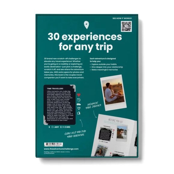 The Adventure Challenge Couples Travel Game 30 Unique Adventures Scratch-Offs - Picture 3 of 8